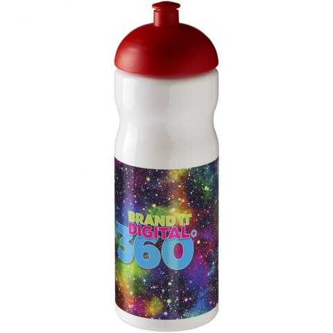 Bidon H2O Base® o pojemności 650 ml z wypukłym wieczkiem biały, czerwony (21004718) Bidon H2O Base® o pojemności 650 ml z wypukłym wieczkiem biały, czerwony (21004718)
