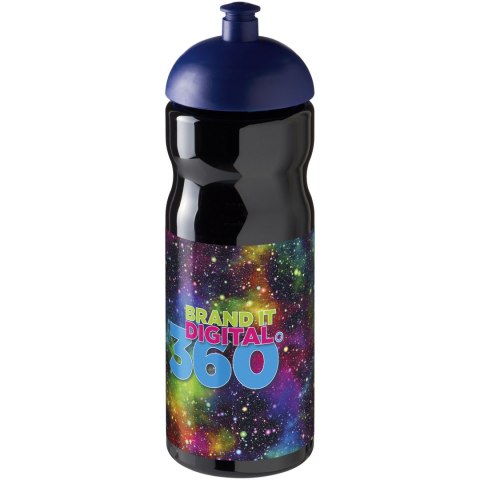 Bidon H2O Base® o pojemności 650 ml z wypukłym wieczkiem czarny, niebieski (21004713) Bidon H2O Base® o pojemności 650 ml z wypukłym wieczkiem czarny, niebieski (21004713)