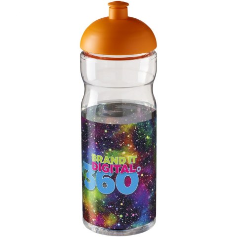 Bidon H2O Base® o pojemności 650 ml z wypukłym wieczkiem przezroczysty, pomarańczowy (21004707) Bidon H2O Base® o pojemności 650 ml z wypukłym wieczkiem przezroczysty, pomarańczowy (21004707)