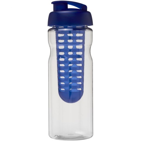Bidon H2O Base® z wieczkiem na zacisk o pojemności 650 ml zmożliwością przyrządzania wody smakowej przezroczysty, niebieski (210 Bidon H2O Base® z wieczkiem na zacisk o pojemności 650 ml zmożliwością przyrządzania wody smakowej przezroczysty, niebieski (210