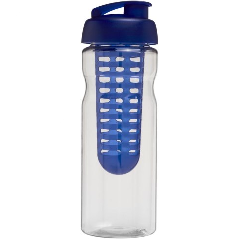 Bidon H2O Base® z wieczkiem na zacisk o pojemności 650 ml zmożliwością przyrządzania wody smakowej przezroczysty, niebieski (210 Bidon H2O Base® z wieczkiem na zacisk o pojemności 650 ml zmożliwością przyrządzania wody smakowej przezroczysty, niebieski (210