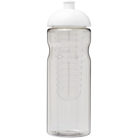 Bidon H2O Base® z wypukłym wieczkiem o pojemności 650 ml z możliwością przyrządzania wody smakowej przezroczysty, biały (2100480 Bidon H2O Base® z wypukłym wieczkiem o pojemności 650 ml z możliwością przyrządzania wody smakowej przezroczysty, biały (2100480