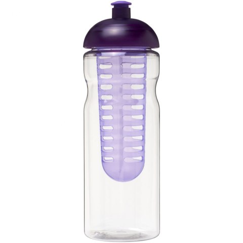 Bidon H2O Base® z wypukłym wieczkiem o pojemności 650 ml z możliwością przyrządzania wody smakowej przezroczysty, fioletowy (210 Bidon H2O Base® z wypukłym wieczkiem o pojemności 650 ml z możliwością przyrządzania wody smakowej przezroczysty, fioletowy (210