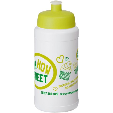 Bidon Baseline® Plus o pojemności 500 ml z wieczkiem sportowym biały, limonka (21068804) Bidon Baseline® Plus o pojemności 500 ml z wieczkiem sportowym biały, limonka (21068804)
