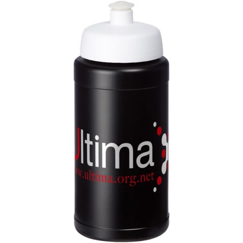 Bidon Baseline® Plus o pojemności 500 ml z wieczkiem sportowym czarny, biały (21068812) Bidon Baseline® Plus o pojemności 500 ml z wieczkiem sportowym czarny, biały (21068812)
