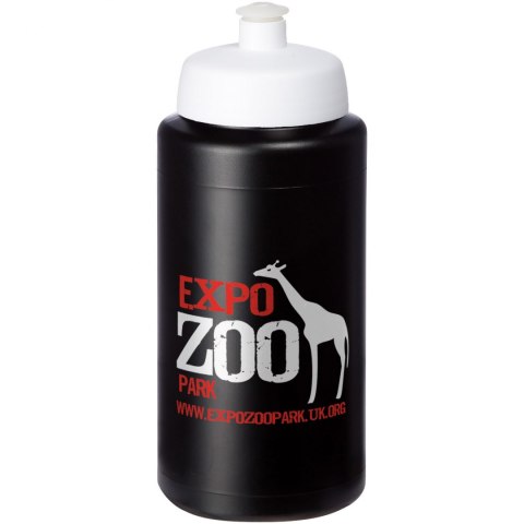 Bidon Baseline® Plus o pojemności 500 ml ze sportowym wieczkiem i uchwytem czarny, biały (21068712) Bidon Baseline® Plus o pojemności 500 ml ze sportowym wieczkiem i uchwytem czarny, biały (21068712)