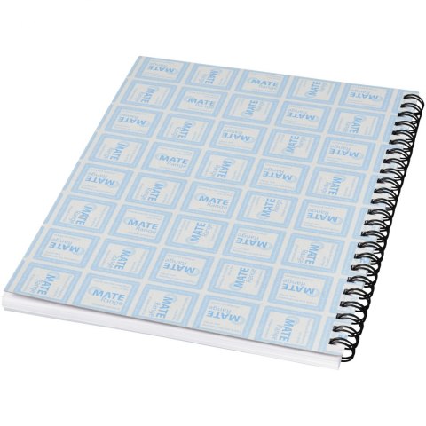 Notatnik Desk-Mate® w formacie A5 z przedziałką i okładką wykonaną z PP biały, czarny (21247012) Notatnik Desk-Mate® w formacie A5 z przedziałką i okładką wykonaną z PP biały, czarny (21247012)