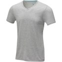 Męski T-shirt organiczny Kawartha z krótkim rękawem szary melanż (38016966)