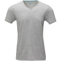 Męski T-shirt organiczny Kawartha z krótkim rękawem szary melanż (38016966)