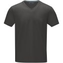 Męski T-shirt organiczny Kawartha z krótkim rękawem szary sztormowy (38016894)
