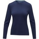 Damski T-shirt organiczny Ponoka z długim rękawem granatowy (38019493)