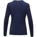Damski T-shirt organiczny Ponoka z długim rękawem granatowy (38019493)