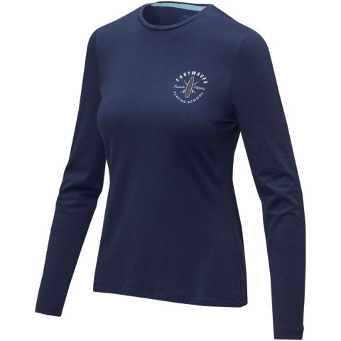 Damski T-shirt organiczny Ponoka z długim rękawem granatowy (38019494) Damski T-shirt organiczny Ponoka z długim rękawem granatowy (38019494)