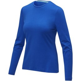 Damski T-shirt organiczny Ponoka z długim rękawem niebieski (38019441)