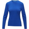 Damski T-shirt organiczny Ponoka z długim rękawem niebieski (38019441)