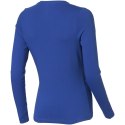 Damski T-shirt organiczny Ponoka z długim rękawem niebieski (38019441)