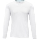 Męski T-shirt organiczny Ponoka z długim rękawem biały (38018011)