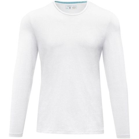Męski T-shirt organiczny Ponoka z długim rękawem biały (38018011) Męski T-shirt organiczny Ponoka z długim rękawem biały (38018011)