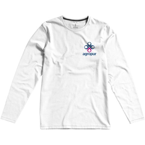 Męski T-shirt organiczny Ponoka z długim rękawem biały (38018014) Męski T-shirt organiczny Ponoka z długim rękawem biały (38018014)