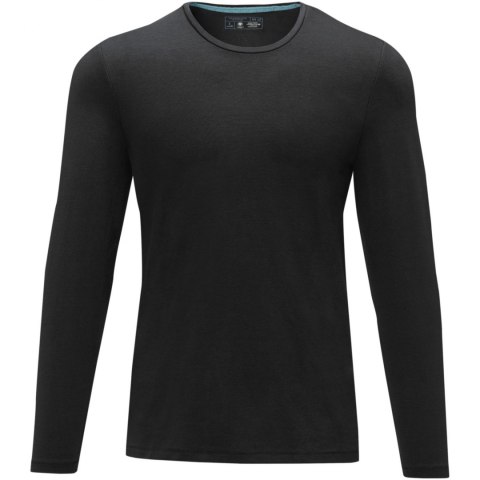 Męski T-shirt organiczny Ponoka z długim rękawem czarny (38018990) Męski T-shirt organiczny Ponoka z długim rękawem czarny (38018990)