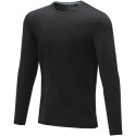 Męski T-shirt organiczny Ponoka z długim rękawem czarny (38018996)