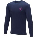 Męski T-shirt organiczny Ponoka z długim rękawem granatowy (38018490)