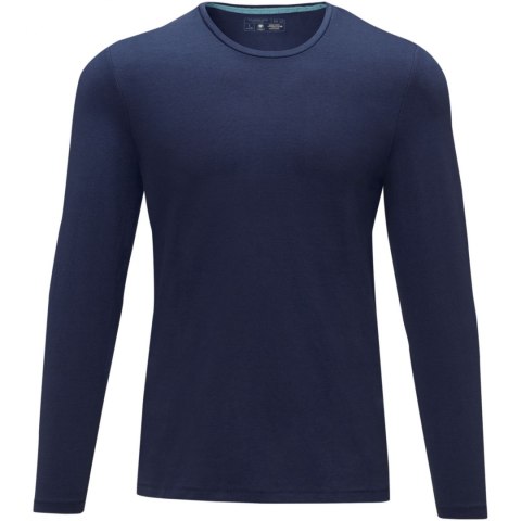 Męski T-shirt organiczny Ponoka z długim rękawem granatowy (38018490) Męski T-shirt organiczny Ponoka z długim rękawem granatowy (38018490)