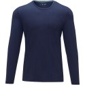 Męski T-shirt organiczny Ponoka z długim rękawem granatowy (38018491)