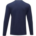 Męski T-shirt organiczny Ponoka z długim rękawem granatowy (38018491)