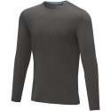 Męski T-shirt organiczny Ponoka z długim rękawem szary sztormowy (38018892)