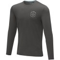 Męski T-shirt organiczny Ponoka z długim rękawem szary sztormowy (38018892)