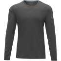 Męski T-shirt organiczny Ponoka z długim rękawem szary sztormowy (38018892)