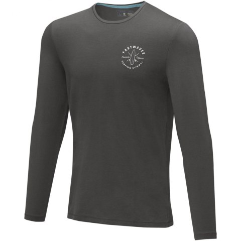 Męski T-shirt organiczny Ponoka z długim rękawem szary sztormowy (38018894) Męski T-shirt organiczny Ponoka z długim rękawem szary sztormowy (38018894)