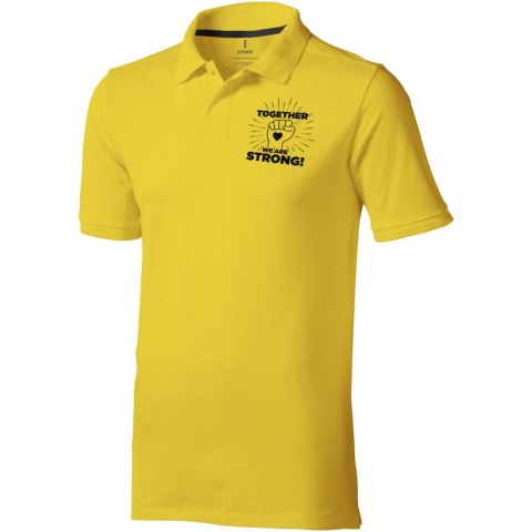 Męskie polo Calgary z krótkim rękawem żółty (38080106) Męskie polo Calgary z krótkim rękawem żółty (38080106)