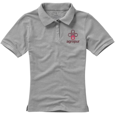 Damskie polo Calgary z krótkim rękawem szary melanż (38081962) Damskie polo Calgary z krótkim rękawem szary melanż (38081962)
