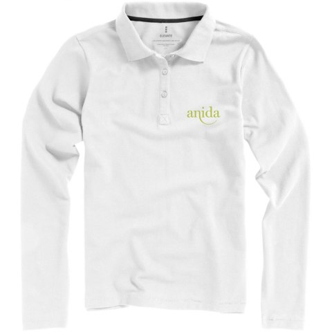 Damskie polo Oakville z długim rękawem biały (38087012) Damskie polo Oakville z długim rękawem biały (38087012)