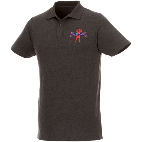 Helios - koszulka męska polo z krótkim rękawem ciemnografitowy (38106985) Helios - koszulka męska polo z krótkim rękawem ciemnografitowy (38106985)