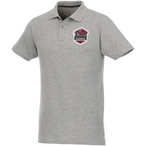 Helios - koszulka męska polo z krótkim rękawem szary melanż (38106945) Helios - koszulka męska polo z krótkim rękawem szary melanż (38106945)