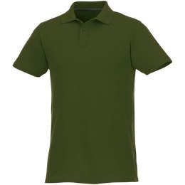 Helios - koszulka męska polo z krótkim rękawem zieleń wojskowa (38106702)