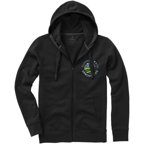 Męska rozpinana bluza z kapturem Arora czarny (38211990) Męska rozpinana bluza z kapturem Arora czarny (38211990)