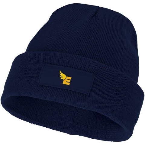 Czapka typu beanie Boreas z naszywką granatowy (38676490) Czapka typu beanie Boreas z naszywką granatowy (38676490)