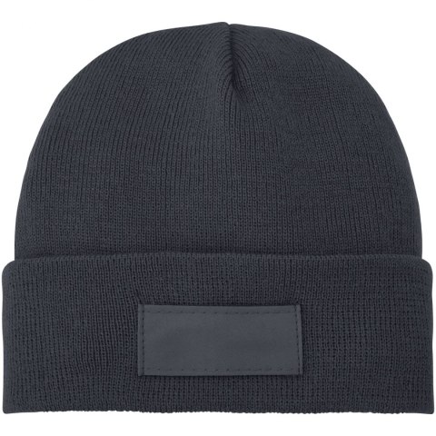 Czapka typu beanie Boreas z naszywką szary sztormowy (38676890) Czapka typu beanie Boreas z naszywką szary sztormowy (38676890)