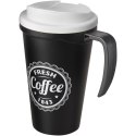 Americano® Grande 350 ml mug with spill-proof lid czarny, biały (21042101)