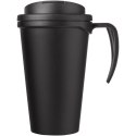 Americano® Grande 350 ml mug with spill-proof lid czarny błyszczący, czarny (21042100)