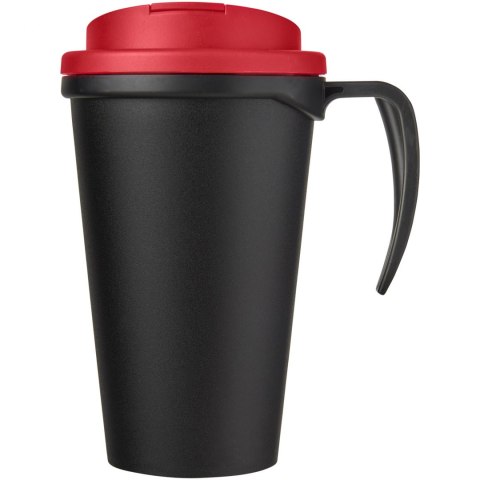 Americano® Grande 350 ml mug with spill-proof lid czarny, czerwony (21042102) Americano® Grande 350 ml mug with spill-proof lid czarny, czerwony (21042102)