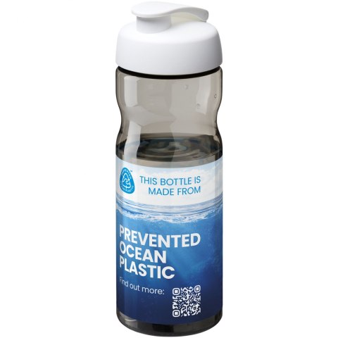 Bidon H2O Eco o pojemności 650 ml z wieczkiem zaciskowym ciemnografitowy, biały (21009701) Bidon H2O Eco o pojemności 650 ml z wieczkiem zaciskowym ciemnografitowy, biały (21009701)