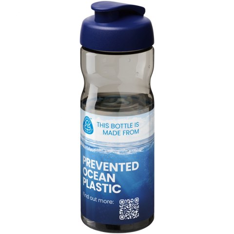 Bidon H2O Eco o pojemności 650 ml z wieczkiem zaciskowym ciemnografitowy, błękit królewski (21009702) Bidon H2O Eco o pojemności 650 ml z wieczkiem zaciskowym ciemnografitowy, błękit królewski (21009702)