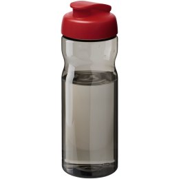 Bidon H2O Eco o pojemności 650 ml z wieczkiem zaciskowym ciemnografitowy, czerwony (21009703)