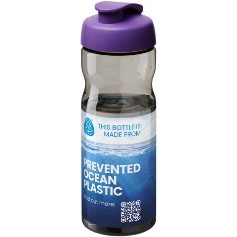 Bidon H2O Eco o pojemności 650 ml z wieczkiem zaciskowym ciemnografitowy, fioletowy (21009709) Bidon H2O Eco o pojemności 650 ml z wieczkiem zaciskowym ciemnografitowy, fioletowy (21009709)