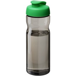 Bidon H2O Eco o pojemności 650 ml z wieczkiem zaciskowym ciemnografitowy, jasnozielony (21009706)